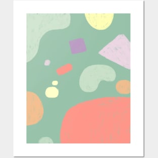 Colorful Pastel Shapes Posters and Art